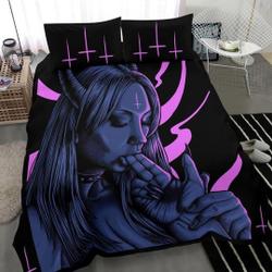 Satanic Cross Satanic Demon Embrace The Master Bedding Set Gift For Your Girlfriend Boyfriend Gift For Love Gift For Friend Best Valentine Present Holiday Gift