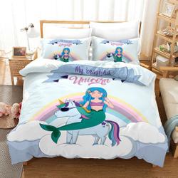 Mermaid Unicorn Bedding Set Gift For Your Girlfriend Boyfriend Gift For Love Gift For Friend Best Valentine Present Holiday Gift
