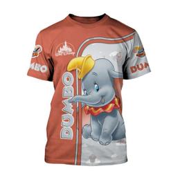 Dumbo Elephant Tshirt Pattern Disney Cartoon Outfits Unisex Casual T-shirts Meaningful Gift For Family Gift For Boyfriend Valentine Gift