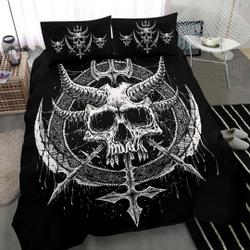 Skull Inverted Cross Dagger  Piece Bedding Set Gift For Your Girlfriend Boyfriend Gift For Love Gift For Friend Best Valentine Present Holiday Gift
