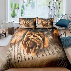 Paper Roses Bedding Set Gift For Your Girlfriend Boyfriend Gift For Love Gift For Friend Best Valentine Present Holiday Gift
