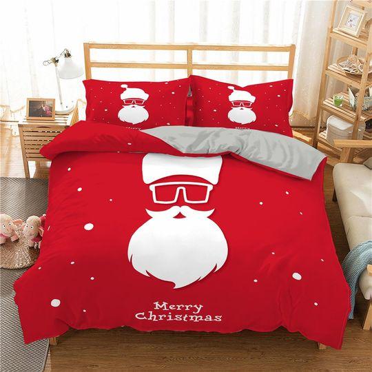 Cool Santa Claus specs Christmas Bedding setsGift For Your Girlfriend Boyfriend Gift For Love Gift For Friend Best Valentine Present Holiday Gift