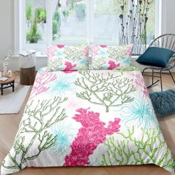 Boho dainty corals coastal grandma duvet cover nautical  Bedding Set Gift For Your Girlfriend Boyfriend Gift For Love Gift For Friend Best Valentine Present Holiday Gift