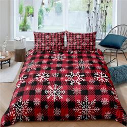 Buffalo plaid with snowflakes Bedding setsGift For Your Girlfriend Boyfriend Gift For Love Gift For Friend Best Valentine Present Holiday Gift