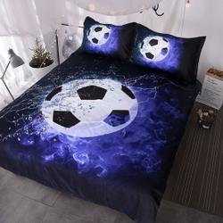 3D Soccer ball Duvet Cover Water Bedding SetsGift For Your Girlfriend Boyfriend Gift For Love Gift For Friend Best Valentine Present Holiday Gift