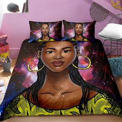3D African American Black Girl Magic Bedding Set Gift For Your Girlfriend Boyfriend Gift For Love Gift For Friend Best Valentine Present Holiday Gift