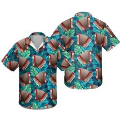 Accordion Hawaiian Shirt, Accordion Beach Shirt Gift For Your Girlfriend Boyfriend Gift For Love Gift For Friend Best Valentine Present Holiday Gift