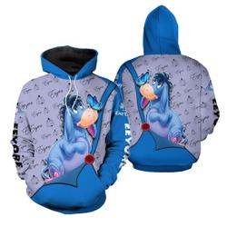 Adorable Eeyore Winnie The Pooh, Cute Eeyore All Over Print Hoodie