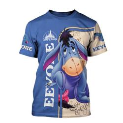Eeyore Donkey Tshirt Disney Cartoon Outfits Unisex Casual T-shirts Meaningful Gift For Family Gift For Boyfriend Valentine Gift