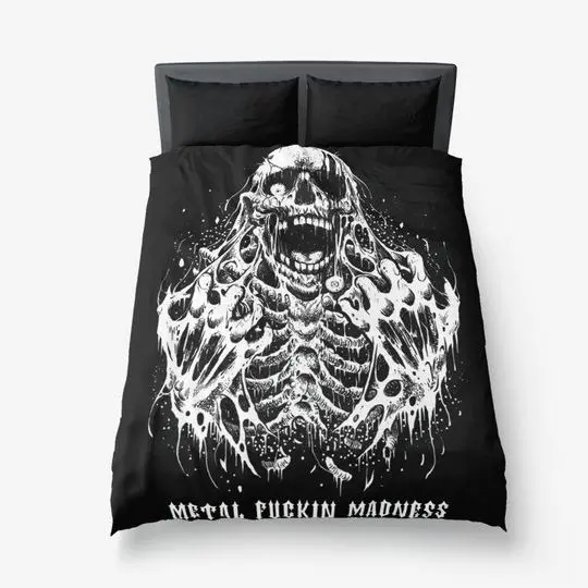 Skull Zombie Death Metal Thrash Bedding Set Gift For Your Girlfriend Boyfriend Gift For Love Gift For Friend Best Valentine Present Holiday Gift
