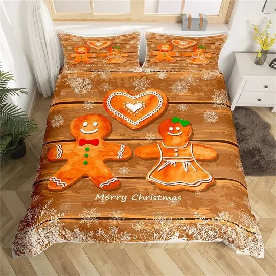 Gingerbread Man Couple Bedding SetsGift For Your Girlfriend Boyfriend Gift For Love Gift For Friend Best Valentine Present Holiday Gift