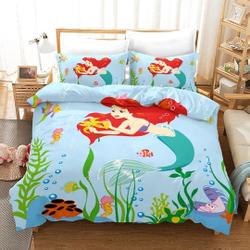 Princess Mermaid Cartoon Bedding Set Gift For Your Girlfriend Boyfriend Gift For Love Gift For Friend Best Valentine Present Holiday Gift