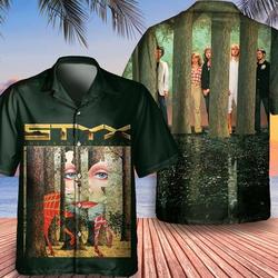 Styx North American Tour 2022 Shirt, Styx Shirt, Styx Shirt 3D, Hawaiian ShirtVintage Rock Band T-Shirt,Music Shirt,Graphic Tee