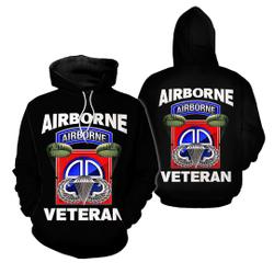 Airborne Veteran Paratrooper 3D All Over Print Hoodie