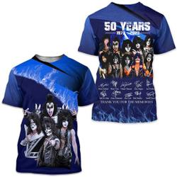 Ki.ss Band 50th Anniversary 1973-2023 3D T-Shirt Meaningful Gift For Family Gift For Boyfriend Valentine Gift