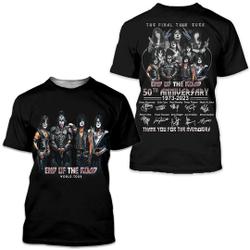 Ki.ss Band 50th Anniversary 1973-2023 Signature 3D T-Shirt Meaningful Gift For Family Gift For Boyfriend Valentine Gift