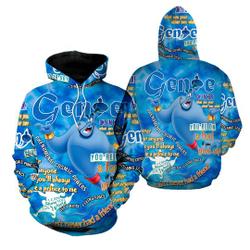 Aladdin Disney The Genie Words Pattern All Over Print Hoodie