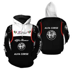 Alfa Romeo 3D All Over Print Hoodie Shirt, Alfa Romeo Brand Logo Racing Hoodie