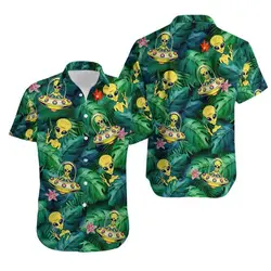 Alien UFO Hawaiian Shirt, Alien Pattern Aloha Shirt Gift For Your Girlfriend Boyfriend Gift For Love Gift For Friend Best Valentine Present Holiday Gift
