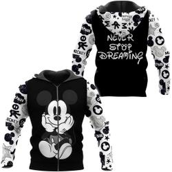 All About Mickey Black & White Disney 3D Hoodie