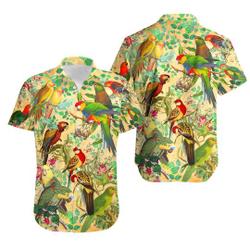 Aloha Parrot Vintage Interesting Hawaiian Shirt Gift For Your Girlfriend Boyfriend Gift For Love Gift For Friend Best Valentine Present Holiday Gift