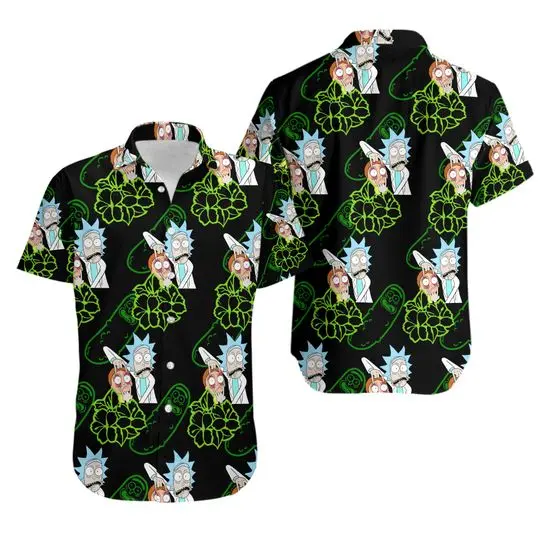 Aloha Tropical Rick And Rickandmorty Hawaiian Shirt Gift For Your Girlfriend Boyfriend Gift For Love Gift For Friend Best Valentine Present Holiday Gift