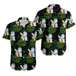 Aloha Tropical Rick And Rickandmorty Hawaiian Shirt Gift For Your Girlfriend Boyfriend Gift For Love Gift For Friend Best Valentine Present Holiday Gift