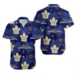Amazing Toronto Maple Leaf Navy Hawaiian Shirt Gift For Your Girlfriend Boyfriend Gift For Love Gift For Friend Best Valentine Present Holiday Gift