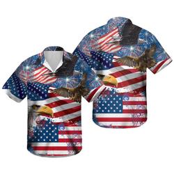 America Eagle Freedom 4th Of July Hawaiian Shirt Gift For Your Girlfriend Boyfriend Gift For Love Gift For Friend Best Valentine Present Holiday Gift