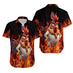Angry Rooster Hawaiian Shirt Gift For Your Girlfriend Boyfriend Gift For Love Gift For Friend Best Valentine Present Holiday Gift