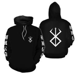 Anime Berserkk Hoodie, Harajuku Clothing