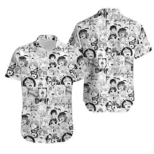 Anime henti cartoon gamer Hawaiian Shirt Gift For Your Girlfriend Boyfriend Gift For Love Gift For Friend Best Valentine Present Holiday Gift