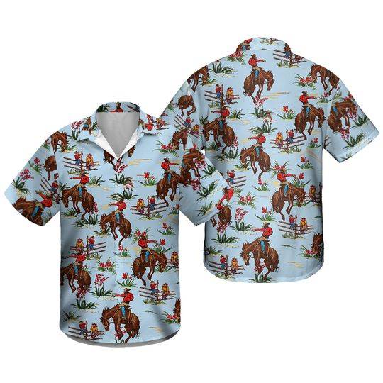 Awesome Western Cowboy Hawaii Shirt, Hawaii Honeymoon Shirt Gift For Your Girlfriend Boyfriend Gift For Love Gift For Friend Best Valentine Present Holiday Gift