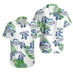 B.us.ch L.ight Hawaiian Hibiscus Flower Pattern,Tropical Beach Shirt , Gift For Man, Hawaiian Flower Shirt Gift For Your Girlfriend Boyfriend Gift For Love Gift For Friend Best Valentine Present Holiday Gift