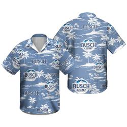 B.us.ch L.ight Hawaiian Beach Pattern Shirt Gift For Your Girlfriend Boyfriend Gift For Love Gift For Friend Best Valentine Present Holiday Gift