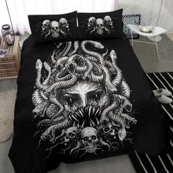 Skull Medusa Demon Goddess Eternal Revenge Of the Injustice Violation Bedding Set Gift For Your Girlfriend Boyfriend Gift For Love Gift For Friend Best Valentine Present Holiday Gift