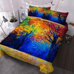 Vibrant Colorful Tree Trunk Autumn Leafs Bedding SetsGift For Your Girlfriend Boyfriend Gift For Love Gift For Friend Best Valentine Present Holiday Gift