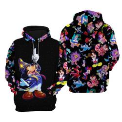 Mickey Mouse Fantasia Galaxy Night Sky Patterns Hoodie