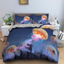 Orange jellyfish Bedding SetsGift For Your Girlfriend Boyfriend Gift For Love Gift For Friend Best Valentine Present Holiday Gift