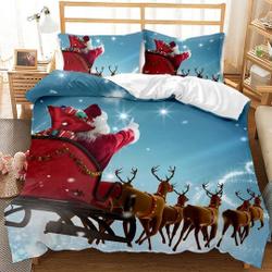 Christmas Santa Claus Bedding Set Gift For Your Girlfriend Boyfriend Gift For Love Gift For Friend Best Valentine Present Holiday Gift