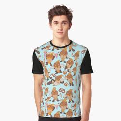 Bitchy Croissant - Repeated Pattern Design with Pretzels, Hot Cross Buns shirt Meaningful Gift For Family Gift For Boyfriend Valentine Gift
