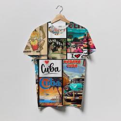 Unisex Cuba 3D All Over Print T-shirt Meaningful Gift For Family Gift For Boyfriend Valentine Gift
