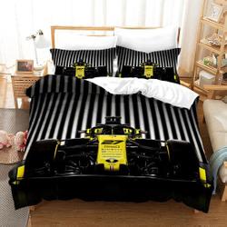 Black And White Race Car  Bedding Set Gift For Your Girlfriend Boyfriend Gift For Love Gift For Friend Best Valentine Present Holiday Gift