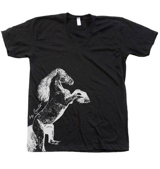 Horse T shirt Men Unisex Hand Screen Print Crew Neck Available: S,M,L, Xl,Xxl 26 Color Option Meaningful Gift For Family Gift For Boyfriend Valentine Gift
