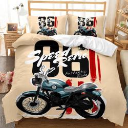 Boys Motorbike Bedding Set Gift For Your Girlfriend Boyfriend Gift For Love Gift For Friend Best Valentine Present Holiday Gift