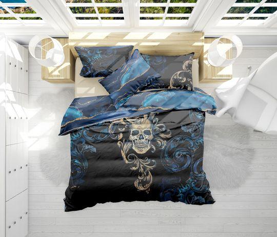 Skull Gothic Bedding Set Gift For Your Girlfriend Boyfriend Gift For Love Gift For Friend Best Valentine Present Holiday Gift