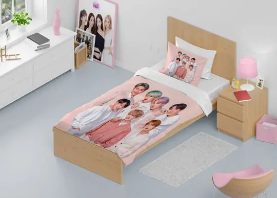 BTS bedding setsGift For Your Girlfriend Boyfriend Gift For Love Gift For Friend Best Valentine Present Holiday Gift
