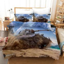 3D Armored Tank Bedding Man Boys Duvet  Bedding Set Gift For Your Girlfriend Boyfriend Gift For Love Gift For Friend Best Valentine Present Holiday Gift