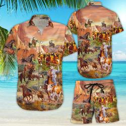 Cowboy Hawaiian Shirt - Cowboy Riding Love Life Button Down Shirt - Western Cowboy Gifts Gift For Your Girlfriend Boyfriend Gift For Love Gift For Friend Best Valentine Present Holiday Gift