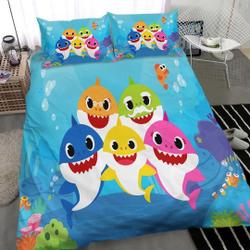 Baby Shark Bedding Set Home DecorGift For Your Girlfriend Boyfriend Gift For Love Gift For Friend Best Valentine Present Holiday Gift